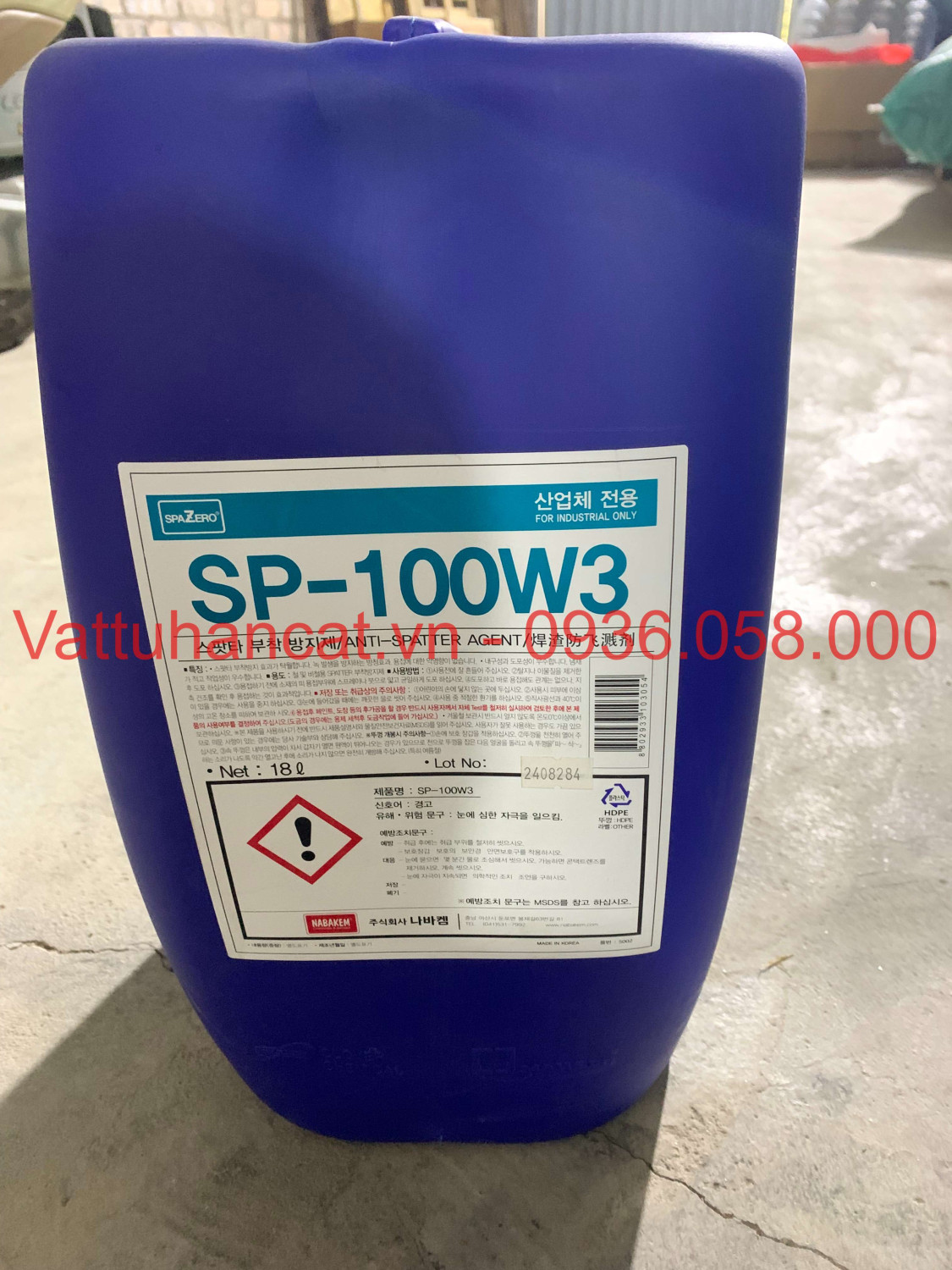 Dung dịch chống bám xỉ ngành hàn Nabakem SP-100W3