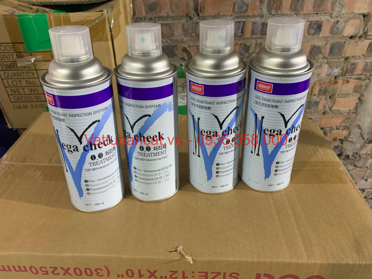 Hóa chất kiểm tra vết nứt mối hàn Megacheck Nabakem